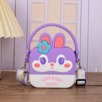 Kid's All Seasons Silica Gel Animal Cute Square Zipper Handbag sku image 2