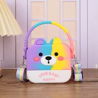 Kid's All Seasons Silica Gel Animal Cute Square Zipper Handbag sku image 1