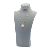 Retro Simple Style Oval Stainless Steel Plating Gold Plated Pendant Necklace main image 4