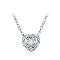 Ins-stil Romantisch Glänzend Herzform Sterling Silber Überzug Inlay Zirkon Ringe Ohrringe Halskette sku image 7