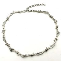 Punk Commute Solid Color Alloy Plating Silver Plated Unisex Necklace Choker main image 3