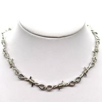 Punk Commute Solid Color Alloy Plating Silver Plated Unisex Necklace Choker main image 5
