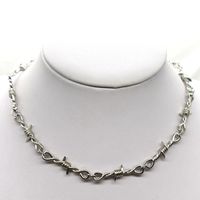 Punk Commuer Couleur Unie Alliage Placage Plaqué Argent Unisexe Collier Collier Ras De Cou sku image 1