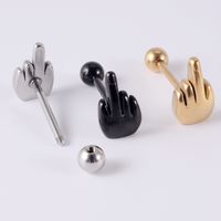 Simple Style Geometric Stainless Steel Plating Tongue Nail main image 3
