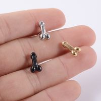 Simple Style Geometric Stainless Steel Plating Tongue Nail main image 6