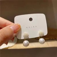 Elegant Geometric Alloy Inlay Artificial Pearls Women's Ear Studs main image 2
