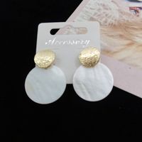 Exaggerated Round Alloy Shell Plating Women's Drop Earrings sku image 1