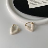 1 Paar Elegant Süss Herzform Kupfer Überzug Ohrringe main image 4