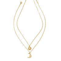 Wholesale Jewelry Classic Style Sun Moon Alloy Pendant Necklace main image 5