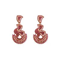 Glam Shiny Leaves Alloy Plating Inlay Rhinestones Glass Gold Plated Silver Plated Women's Drop Earrings main image 2