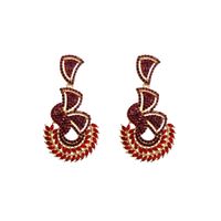 Glam Shiny Leaves Alloy Plating Inlay Rhinestones Glass Gold Plated Silver Plated Women's Drop Earrings main image 3