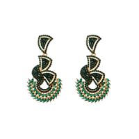 Glam Shiny Leaves Alloy Plating Inlay Rhinestones Glass Gold Plated Silver Plated Women's Drop Earrings main image 5