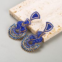 Glam Shiny Leaves Alloy Plating Inlay Rhinestones Glass Gold Plated Silver Plated Women's Drop Earrings main image 10