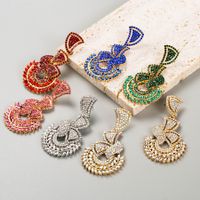 Glam Shiny Leaves Alloy Plating Inlay Rhinestones Glass Gold Plated Silver Plated Women's Drop Earrings main image 1