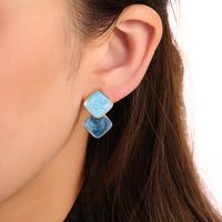 1 Pair Ins Style Elegant Geometric Copper Enamel Plating Gold Plated Ear Clips main image 1