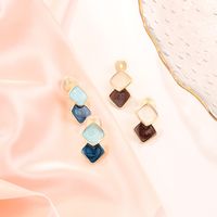 1 Pair Ins Style Elegant Geometric Copper Enamel Plating Gold Plated Ear Clips main image 2