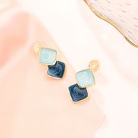 1 Pair Ins Style Elegant Geometric Copper Enamel Plating Gold Plated Ear Clips main image 4