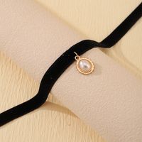 Wholesale Jewelry Retro Streetwear Geometric Cloth Artificial Pearls Choker main image 3