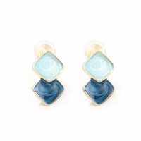 1 Pair Ins Style Elegant Geometric Copper Enamel Plating Gold Plated Ear Clips sku image 1