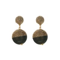 Modern Style Artistic Round Alloy Plating Gold Plated Women's Drop Earrings sku image 3