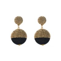 Modern Style Artistic Round Alloy Plating Gold Plated Women's Drop Earrings sku image 4