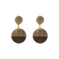 Modern Style Artistic Round Alloy Plating Gold Plated Women's Drop Earrings main image 3