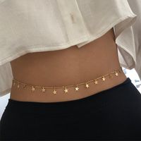 Elegant Simple Style Star Alloy Plating Women's Chain Belts main image 1