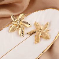 Elegant Leaves Flower Metal Plating Gold Plated Women's Ear Studs main image 5