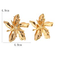 Elegant Leaves Flower Metal Plating Gold Plated Women's Ear Studs main image 3