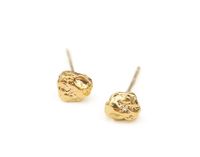 1 Pair Simple Style Solid Color Brass Patchwork Ear Studs main image 3