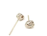 1 Pair Simple Style Solid Color Brass Patchwork Ear Studs main image 2
