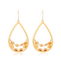 Vintage Style Vacation Streetwear Geometric Leaf Flower Alloy Metal Brass Inlay Rhinestones Zircon 18k Gold Plated Gold Plated Silver Plated Women's Earrings sku image 9