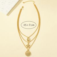 Wholesale Jewelry Hip-hop Beach Starfish Shell Alloy Pendant Necklace main image 2
