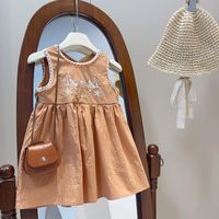 Cute Flower Cotton Girls Dresses sku image 2