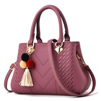 Women's Medium All Seasons Pu Leather Classic Style Handbag sku image 7
