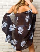 Femmes Sexy Couleur Unie Fleur Impression Cover Ups main image 6