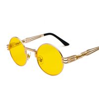 Casual Retro Solid Color Ac Round Frame Full Frame Women's Sunglasses sku image 11
