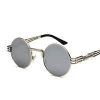 Casual Retro Solid Color Ac Round Frame Full Frame Women's Sunglasses main image 6