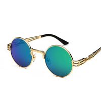 Casual Retro Solid Color Ac Round Frame Full Frame Women's Sunglasses sku image 26