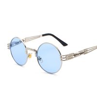 Casual Retro Solid Color Ac Round Frame Full Frame Women's Sunglasses sku image 12