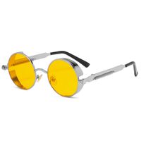 Hip-hop Punk Streetwear Round Pc Round Frame Full Frame Men's Sunglasses sku image 15