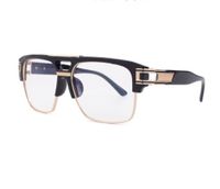 Classic Style Color Block Resin Square Half Frame Men's Sunglasses sku image 4