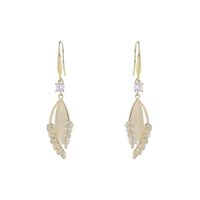 Glam Simple Style Round Alloy Inlay Zircon Women's Drop Earrings main image 2