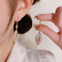 Glam Simple Style Round Alloy Inlay Zircon Women's Drop Earrings main image 4