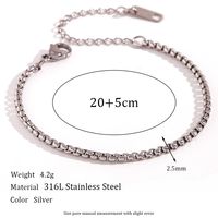 Simple Style Classic Style Oval Stainless Steel Women's Anklet sku image 1