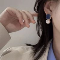Simple Style Square Alloy Patchwork Women's Drop Earrings main image 4