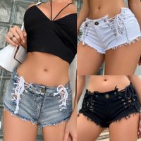 Women's Daily Casual Solid Color Shorts Patchwork Jeans main image 1