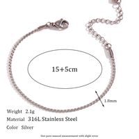 Simple Style Classic Style Oval Stainless Steel Bracelets sku image 7