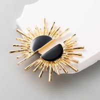Retro Sun Alloy Metal Enamel Plating Gold Plated Silver Plated Women's Ear Studs main image 4