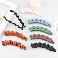 Simple Style Solid Color Plastic Resin Stoving Varnish Hollow Out Hair Claws main image 1